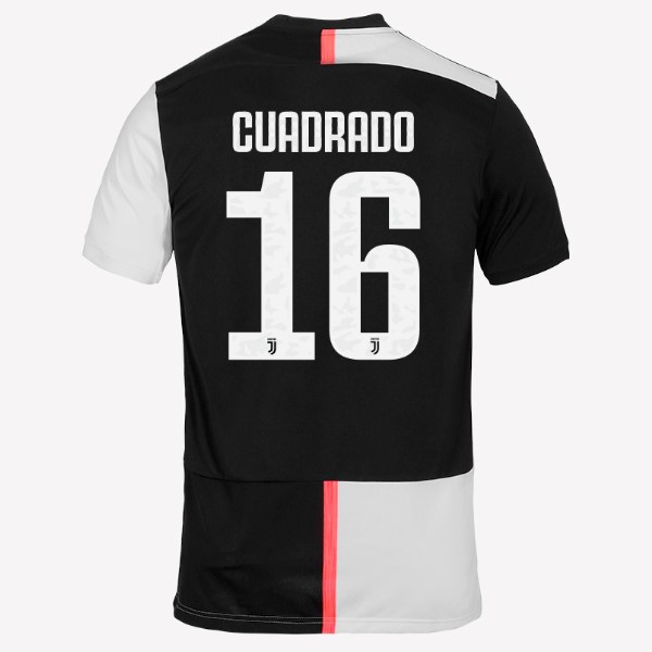 Camiseta Juventus NO.16 Cuadredo 1ª 2019-2020 Blanco Negro
